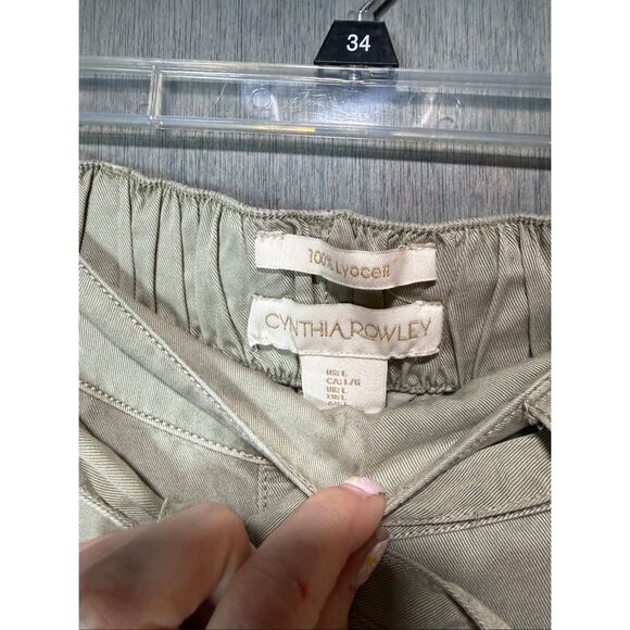 Cynthia Rowley Wide Leg 100% Lyocell Pants Sage Green/Khaki Women’s Size Large - Picture 4 of 7